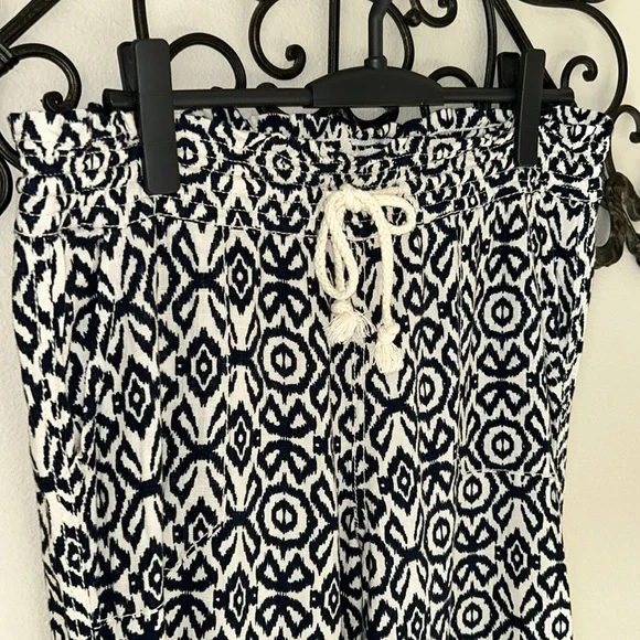 CALI 1850 PRINTED LINEN BLEND PANTS SIZE LARGE - Picture 2 of 6